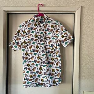 A Lab Small Mushroom Collar Button Down Short Sleeve